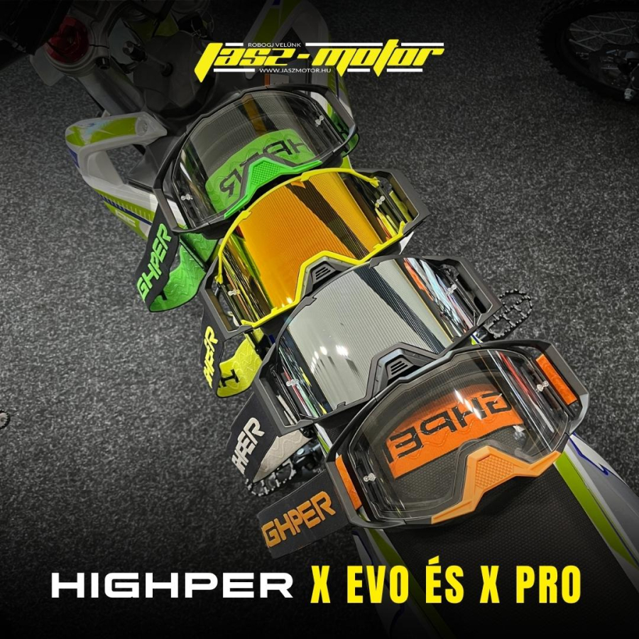 Új Highper X Evo és X Pro cross szemüvegek a Jász-Motornál!