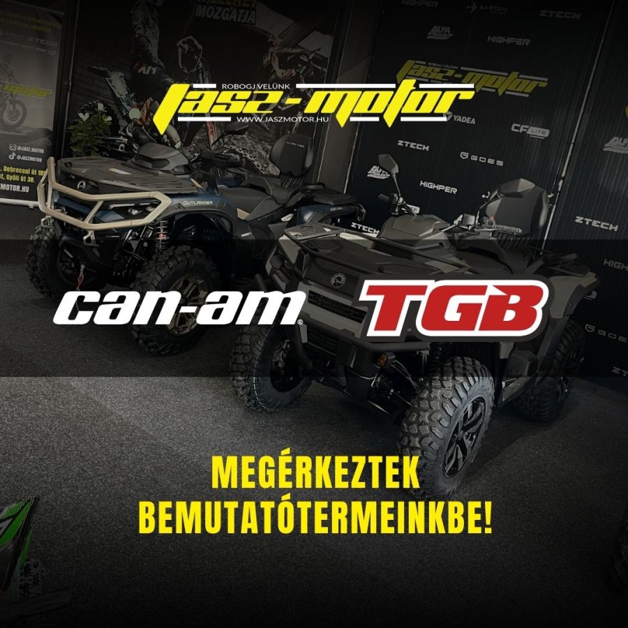 Megérkeztek a vadonatúj Can-Am és TGB quadok a Jász-Motor kínálatába!