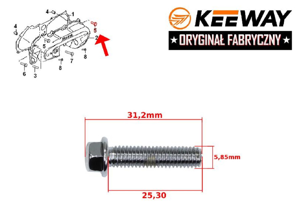 jaszmotor_webshop_dekni_csavar_m6x25_keeway_2t_<br>(gyari_alkatresz)