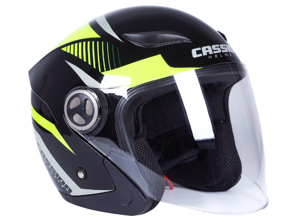 Cassida Reflex Nyitott Bukósisak (Fekete-sárga)