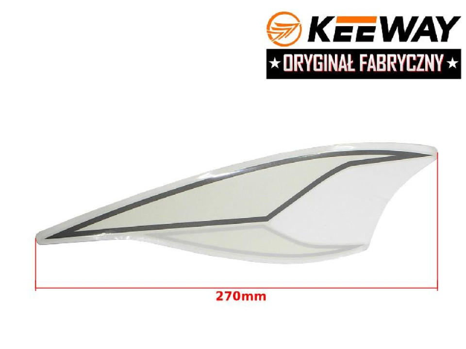 jaszmotor_webshop_keeway_matrica_bal_elso_<br>(270_mm)_-_feher