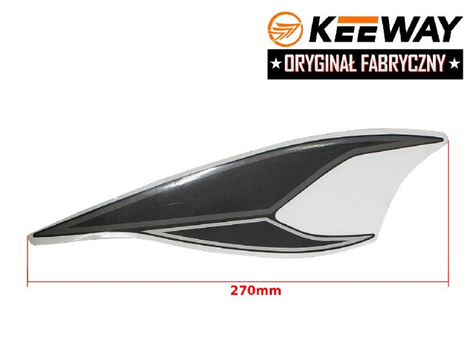 jaszmotor_webshop_keeway_matrica_bal_oldali_<br>(270_mm)_-_szurke