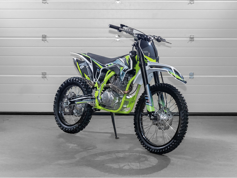 HIGHPER DB609 250 Dirt Bike Cross Motor 21-18" kerekekkel (Új) - Fehér-Lime