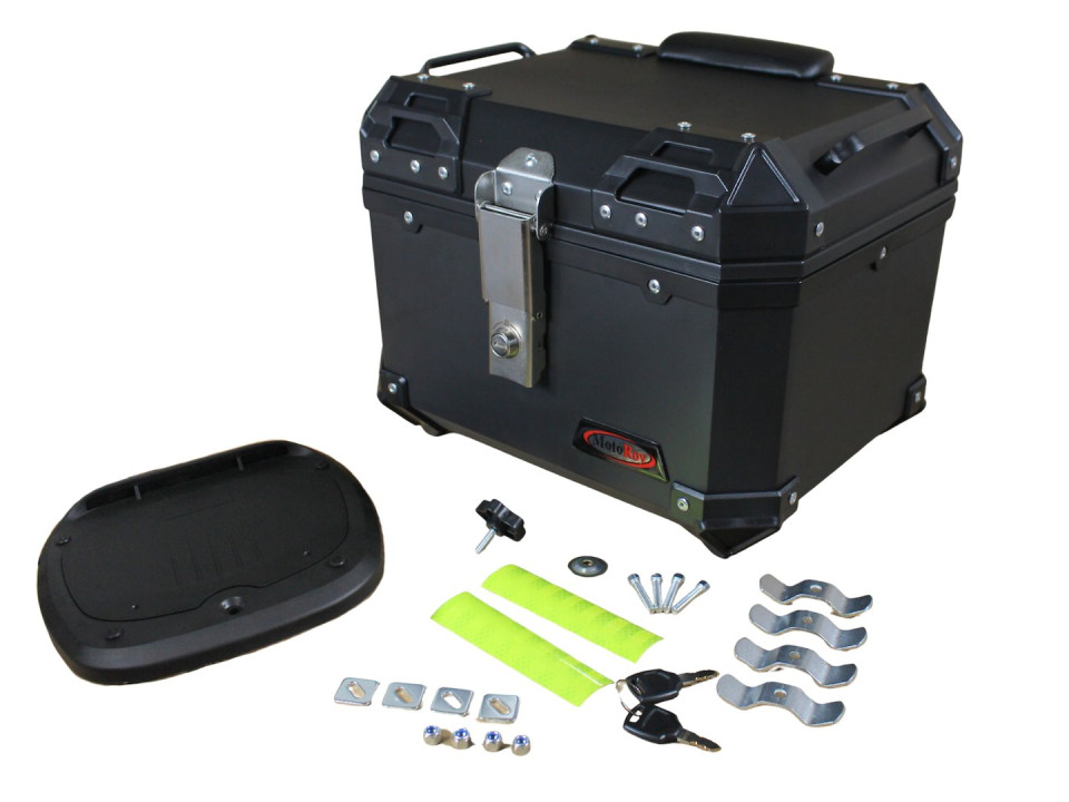 Univerzális, motorra szerelhető hátsó doboz, fekete, 45L (YM-0857) - MR