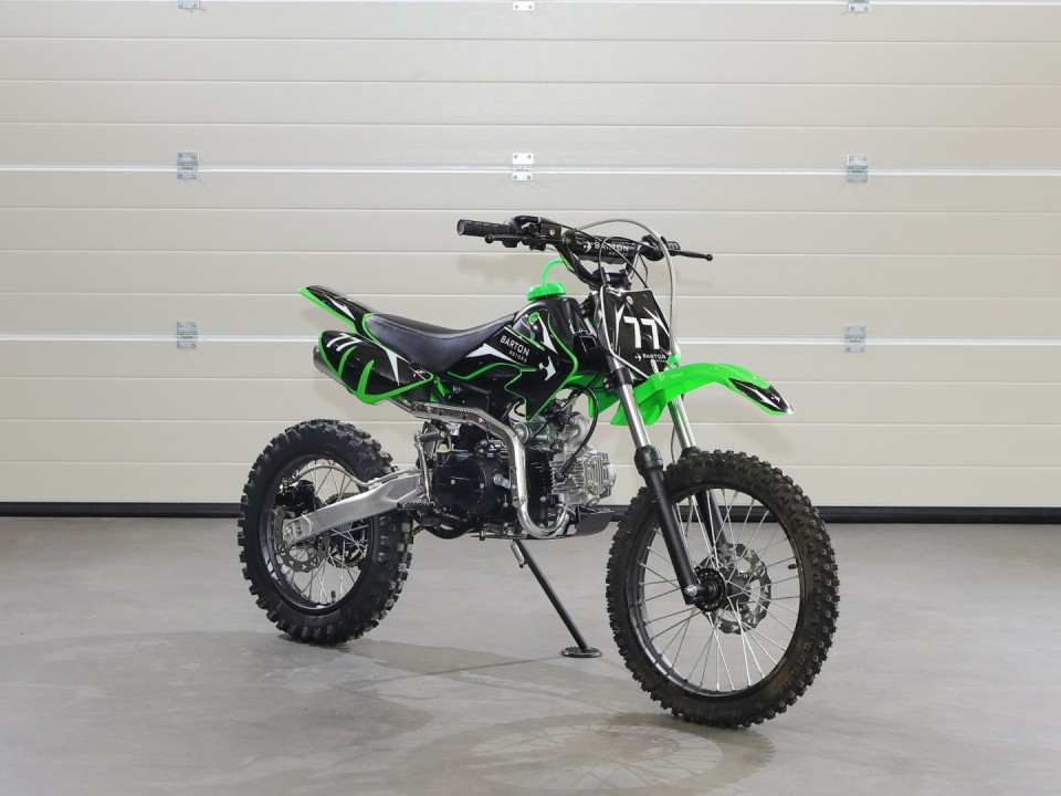 BARTON DB125-3L Dirt Bike Cross motor 17-14" kerékkel - Zöld szín