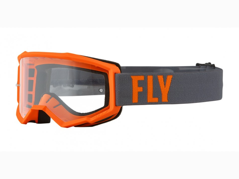 Fly Racing - Focus szemüveg (Narancs - szürke, átlátszó plexi)