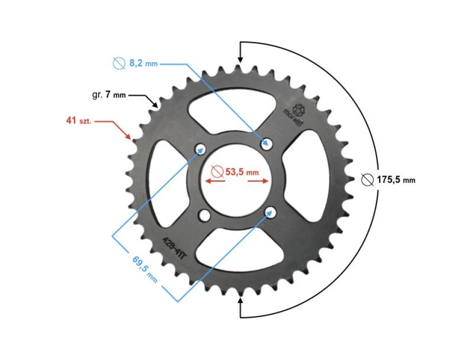 jaszmotor_webshop_hatso_lanckerek_428,_41t_(fekete)_-_moretti