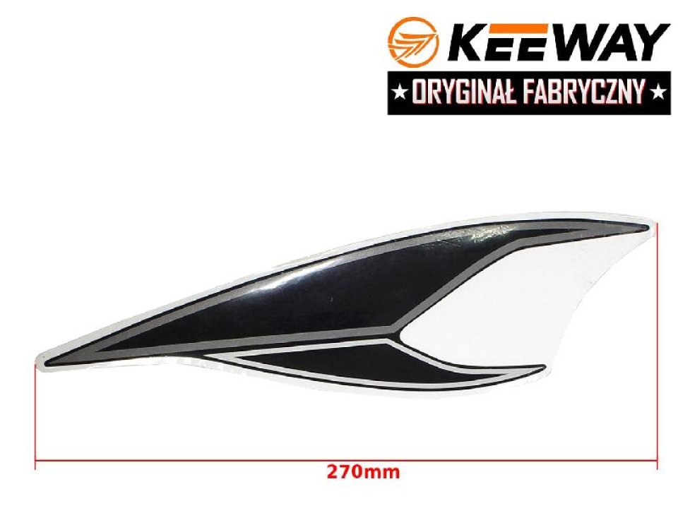 jaszmotor_webshop_keeway_matrica_bal_oldali_<br>(270_mm)_-_fekete