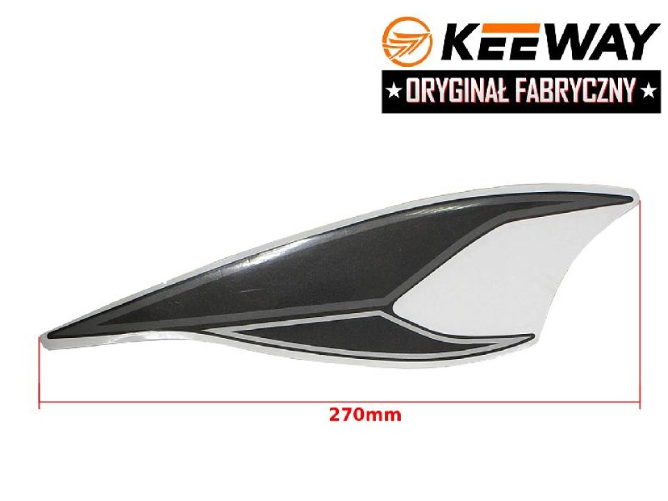 jaszmotor_webshop_keeway_matrica_bal_oldali_<br>(270_mm)_-_szurke