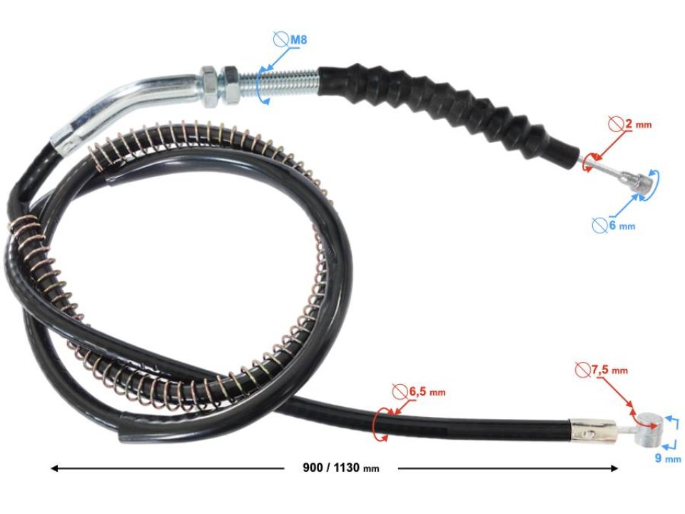 Kuplung bowden Barton NXT 150/ 250 - Moretti