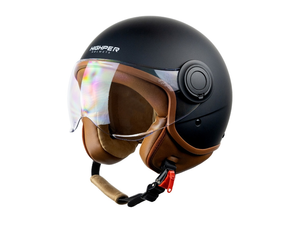 Highper City Nyitott Bukósisak - Matt fekete