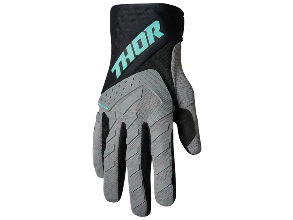 Thor Spectrum Junior gyerek motoros kesztyű (Szürke - Fekete)