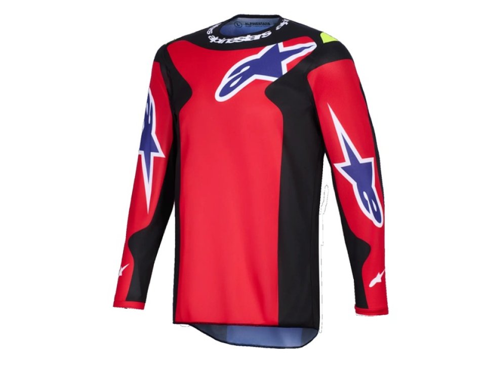 Alpinestars Fluid Grid motoros mez (Piros - Fekete - Kék)