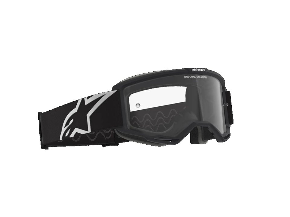 Alpinestars Vision OTG Cross szemüveg - Fekete (Átlátszó plexivel)