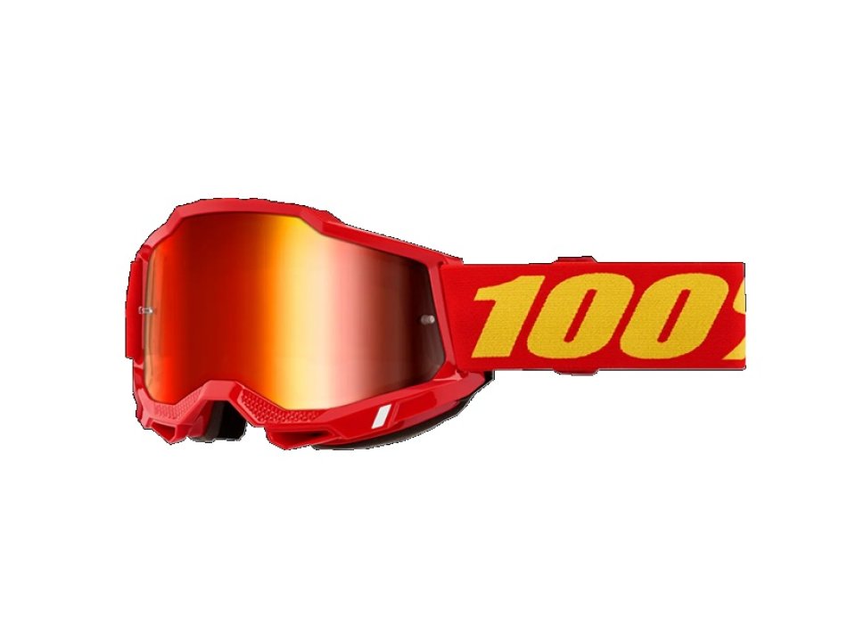 100% - Accuri 2 Piros Cross szemüveg - Piros tükrös plexivel