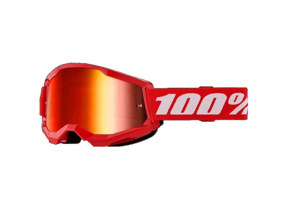 100% - Strata 2 Piros Cross szemüveg - Piros tükrös plexivel