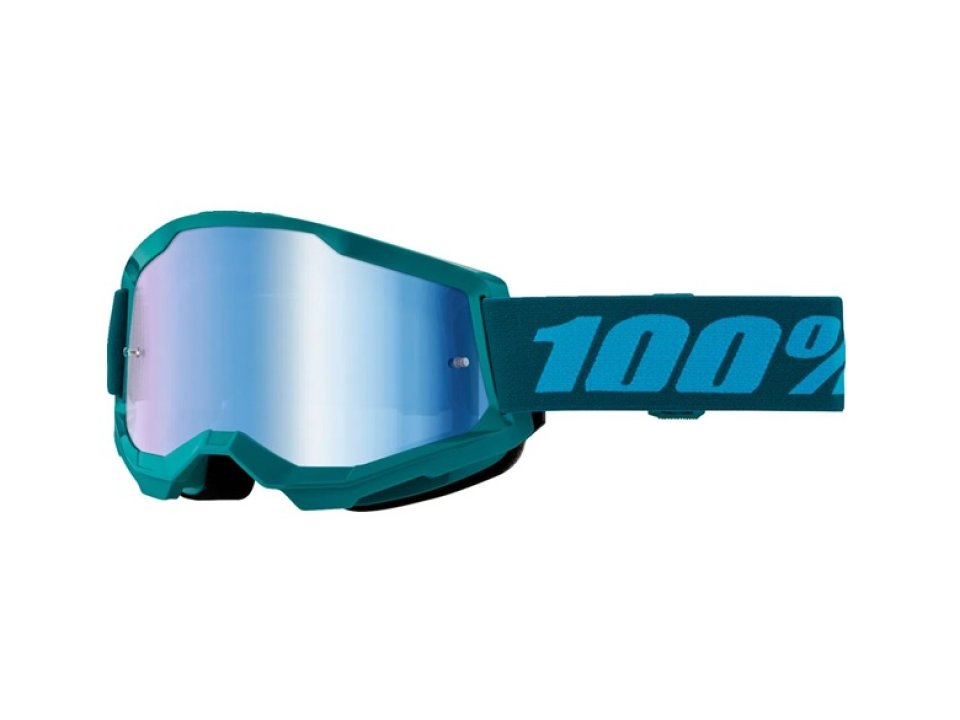 100% - Strata 2 Stone Zöld Cross szemüveg - Kék tükrös plexivel