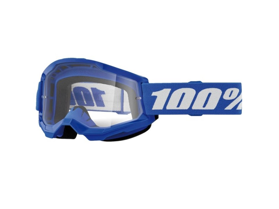 100% - Strata 2 Youth Gyerek Kék Cross szemüveg - Átlátszó plexivel