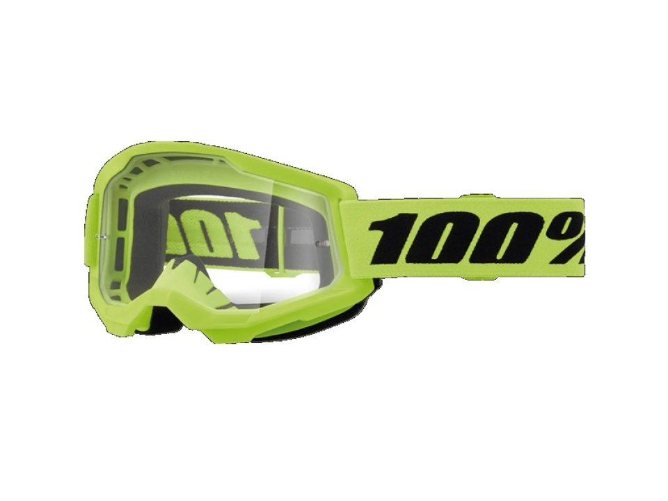 100% - Strata 2 Neon Youth Gyerek Sárga Cross szemüveg - Átlátszó plexivel