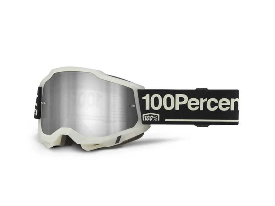 100% - Accuri 2 Glow Fehér Cross szemüveg - Ezüst tükrös plexivel