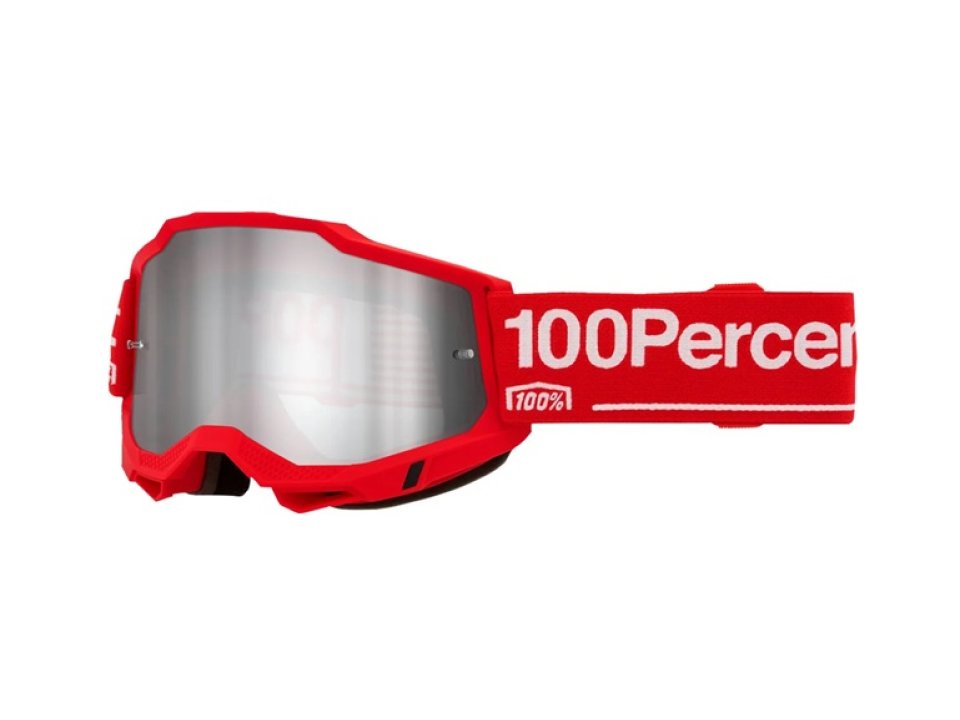 100% - Accuri 2 Wolg Piros Cross szemüveg - Ezüst tükrös plexivel