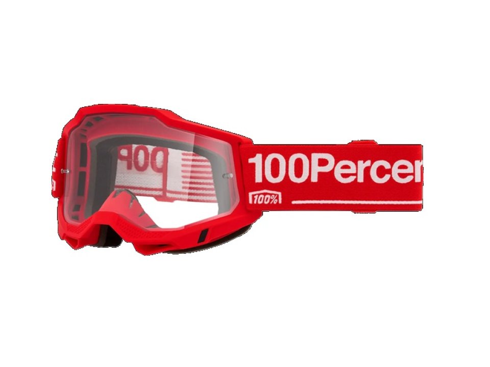 100% - Accuri 2 Wolg Piros Cross szemüveg - Átlátszó plexivel