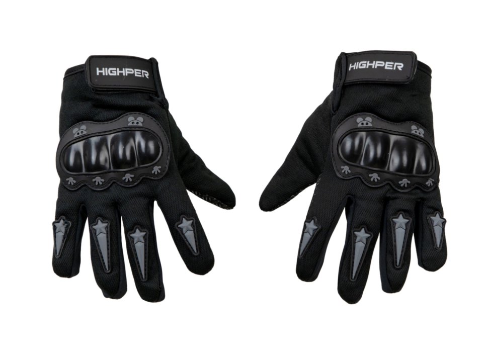 Highper X Lite gyerek protektoros motoros kesztyű - Fekete