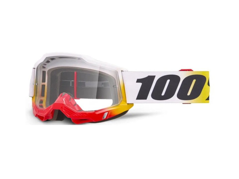 100% - Accuri 2 Torken Fehér Cross szemüveg - Átlátszó plexivel