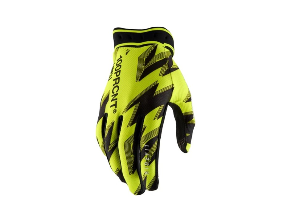 100% - Ridefit motoros kesztyű (Sárga - Fekete)
