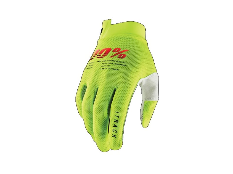 100% - iTrack Youth gyerek motoros kesztyű (Sárga)