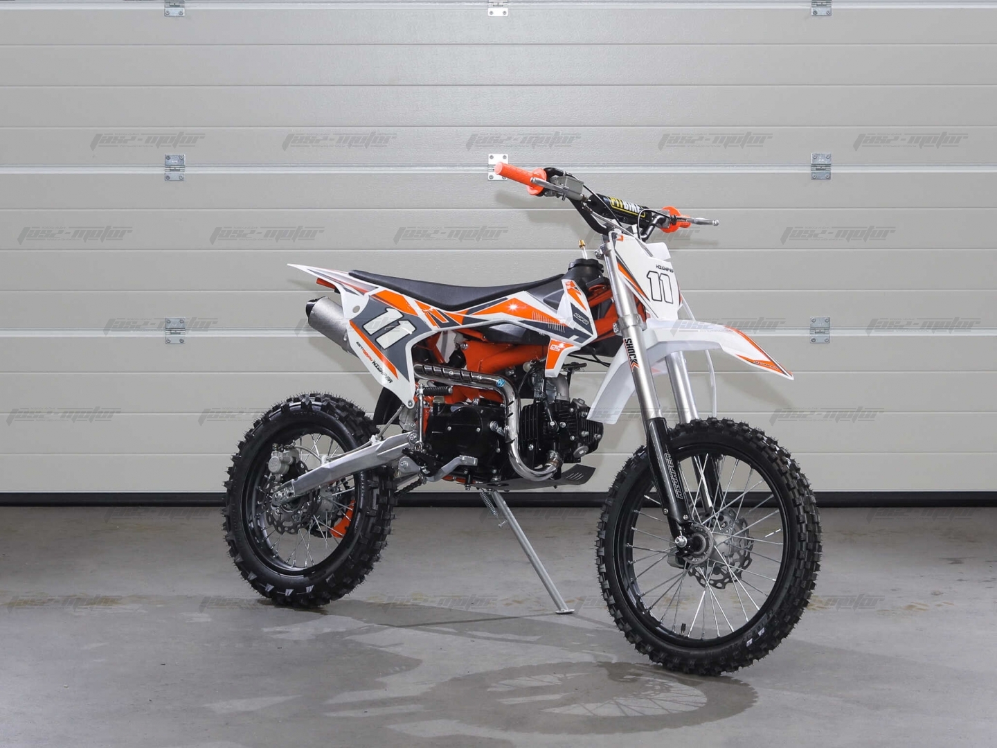 HIGHPER DB608 125 Dirt Bike Cross motor 17"-14" kerekekkel (Új) -  Fehér-narancs-szürke