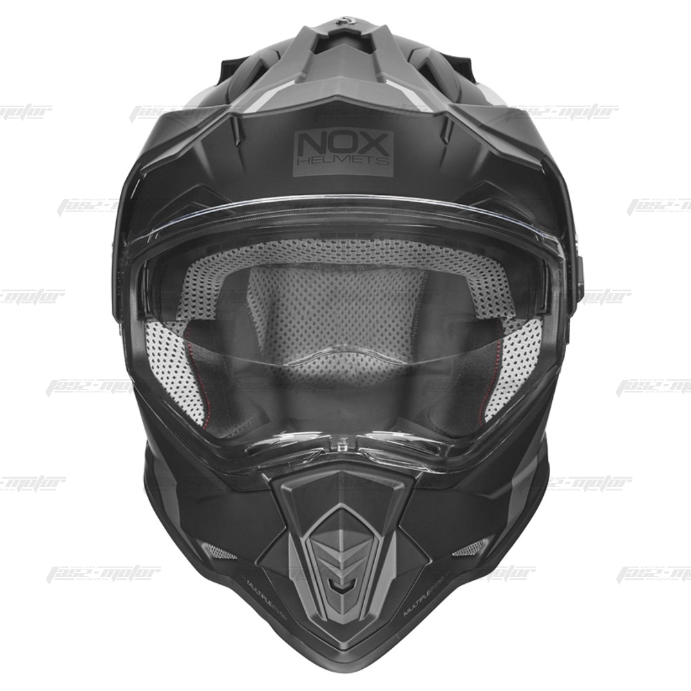NOX N312 Block Cross Bukósisak Felnyitható plexivel és Napszemüveggel