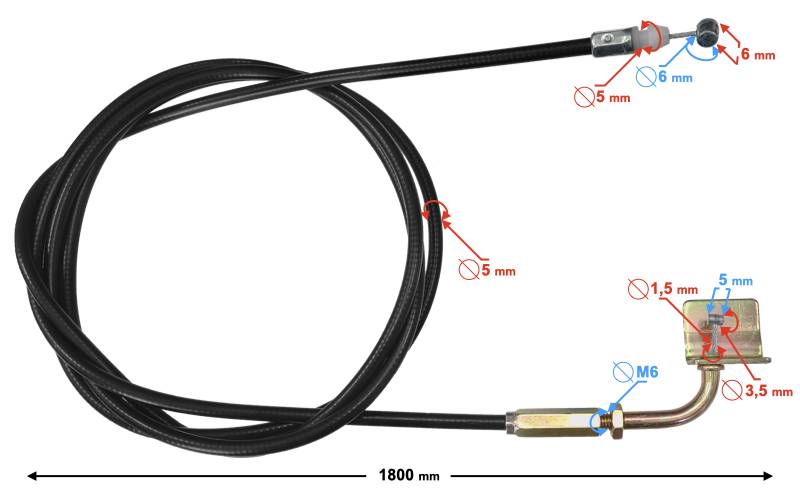 Cavo Bowden Universale Per Bicicletta Filmer 42.303 – Lunghezza 180 Cm, Colore Nero, Per Freni E Cambi, Nuovo