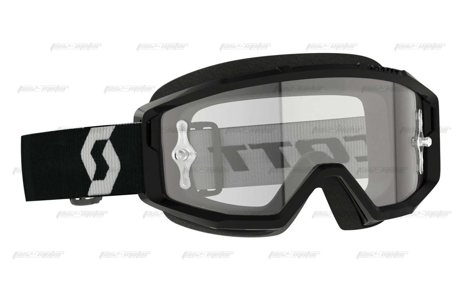 Scott - Primal Fekete Cross szemüveg - Átlátszó plexivel