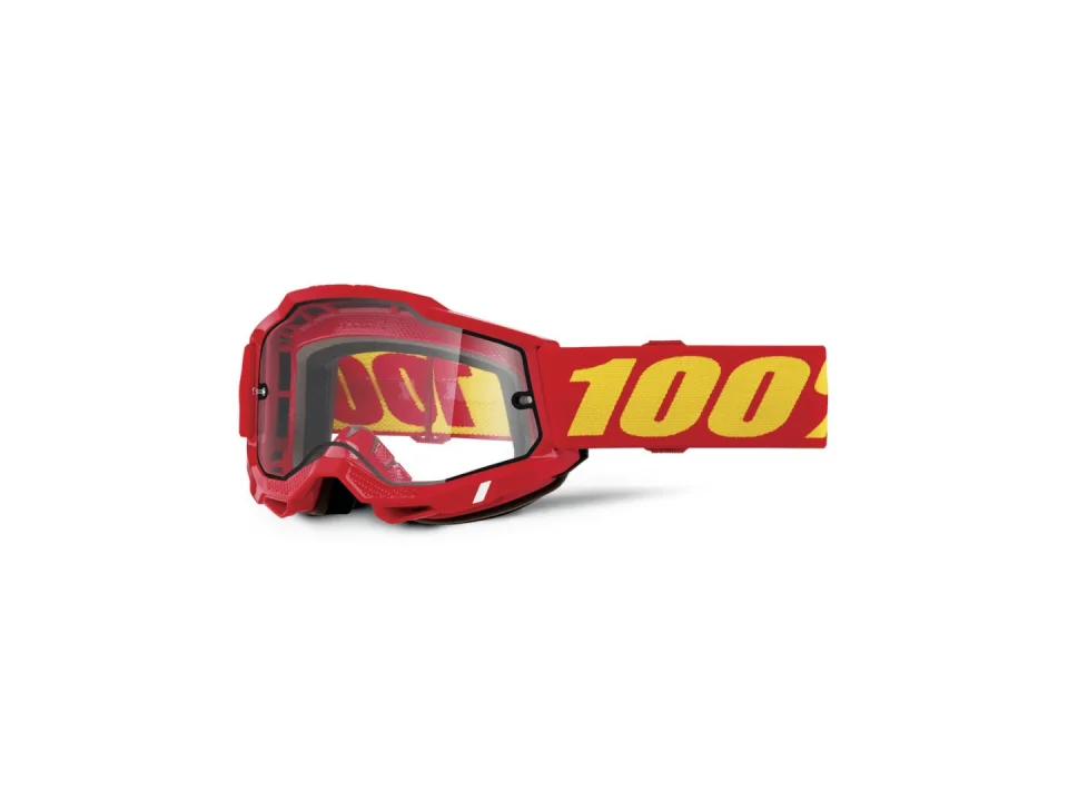 jaszmotor_webshop_100%_-_accuri_2_szemuveg_-_enduro_moto_piros_-_Átlatszo_plexivel