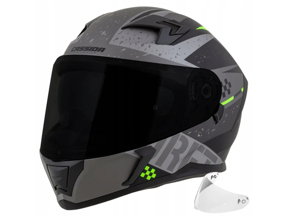 jaszmotor_webshop_cassida_integral_3.0_drift_zart_bukosisak_napszemuveggel,_pinlock_elokeszitessel_+_ajandek_sotetitett_plexi_(matt_fekete-szurke-zold)
