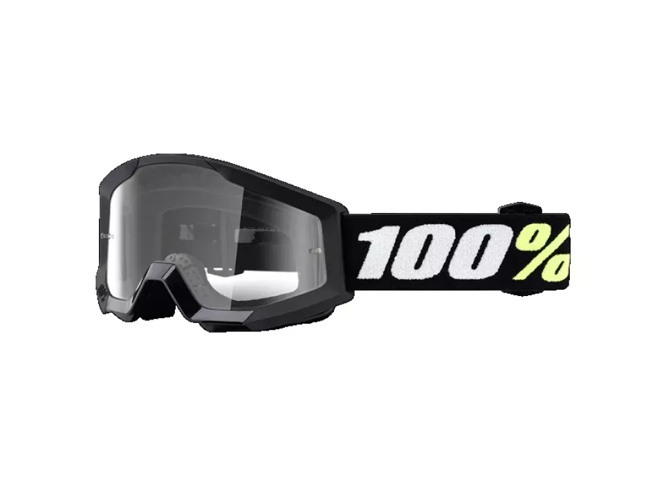 jaszmotor_webshop_100%_-_strata_mini_gyerek_fekete_cross_szemuveg_-_Átlatszo_plexivel