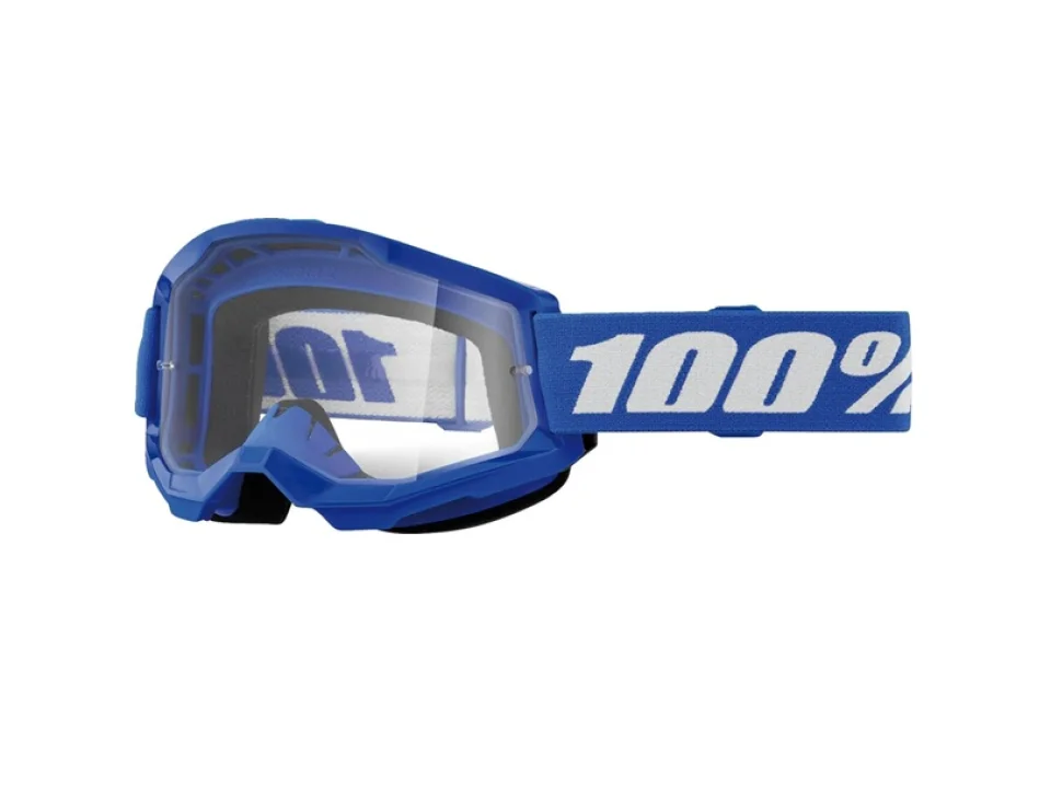 jaszmotor_webshop_100%_-_strata_2_youth_gyerek_kek_cross_szemuveg_-_Átlatszo_plexivel