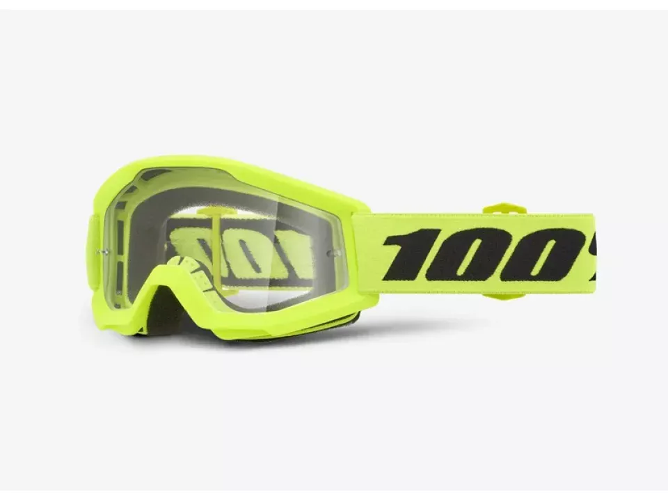 jaszmotor_webshop_100%_-_strata_mini_gyerek_sarga_cross_szemuveg_-_Átlatszo_plexivel