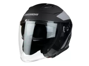 jaszmotor_webshop_cassida_jet_tech_corso_nyitott_bukosisak_napszemuveggel_(matt_fekete-szurke) galéria