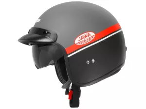 jaszmotor_webshop_cassida_oxygen_jawa_ohc_matt_fekete_szurke_nyitott_bukosisak_napszemuveggel_(matt_fekete-szurke-piros) galéria