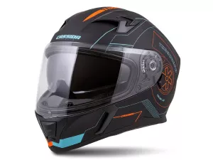 jaszmotor_webshop_cassida_integral_3.0_turbohead_zart_bukosisak_napszemuveggel,_pinlock_elokeszitessel_+_ajandek_sotetitett_plexi_(matt_fekete-narancs-kek) galéria