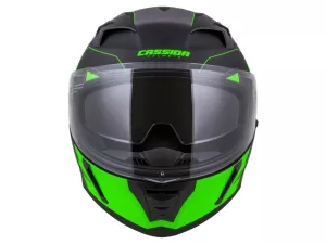 jaszmotor_webshop_cassida_integral_3.0_roxor_zart_bukosisak_napszemuveggel,_pinlock_elokeszitessel_+_ajandek_sotetitett_plexi_(matt_fekete-zold) galéria