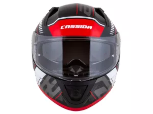 jaszmotor_webshop_cassida_aero_drome_zart_bukosisak_napszemuveggel,_pinlock_elokeszitessel_+_ajandek_sotetitett_plexi_(matt_fekete-piros) galéria