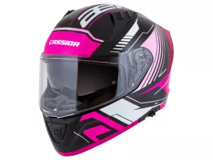 jaszmotor_webshop_cassida_aero_drome_zart_bukosisak_napszemuveggel,_pinlock_elokeszitessel_+_ajandek_sotetitett_plexi_(matt_fekete-rozsaszin) galéria