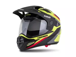 jaszmotor_webshop_cassida_tour_2.0_x-tra_cross_bukosisak_felnyithato_plexivel_es_napszemuveggel,_pinlock_elokeszitessel_(matt_fekete-sarga-piros) galéria