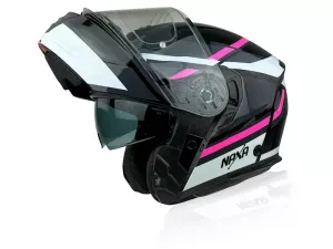 jaszmotor_webshop_naxa_f07-f_felnyithato_bukosisak_napszemuveggel_+_ajandek_pinlock_lencse_(fekete-rozsaszin-feher) galéria