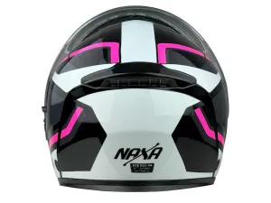 jaszmotor_webshop_naxa_f07-f_felnyithato_bukosisak_napszemuveggel_+_ajandek_pinlock_lencse_(fekete-rozsaszin-feher) galéria