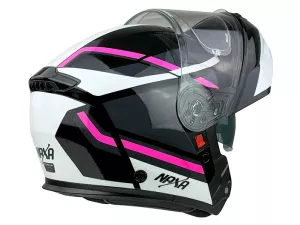 jaszmotor_webshop_naxa_f07-f_felnyithato_bukosisak_napszemuveggel_+_ajandek_pinlock_lencse_(fekete-rozsaszin-feher) galéria