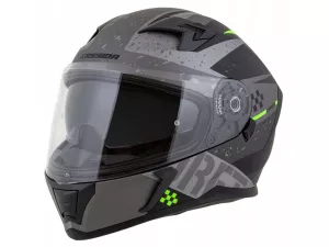 jaszmotor_webshop_cassida_integral_3.0_drift_zart_bukosisak_napszemuveggel,_pinlock_elokeszitessel_+_ajandek_sotetitett_plexi_(matt_fekete-szurke-zold) galéria